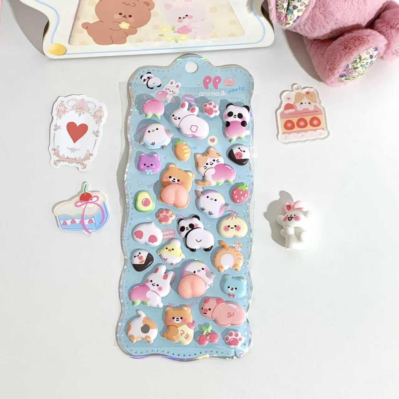Amazon | loong おしりぷにぷにシール かわいい ぷくぷく キャラクター